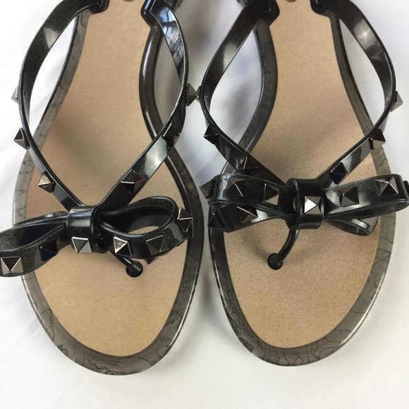 valentino jelly sandals black
